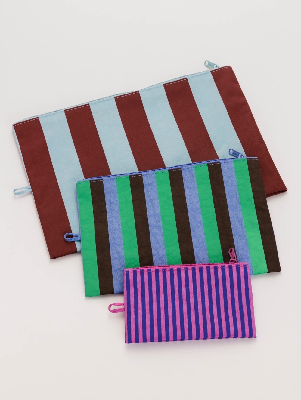 NWOT BAGGU Go Pouch Set Vacation Stripe Mix